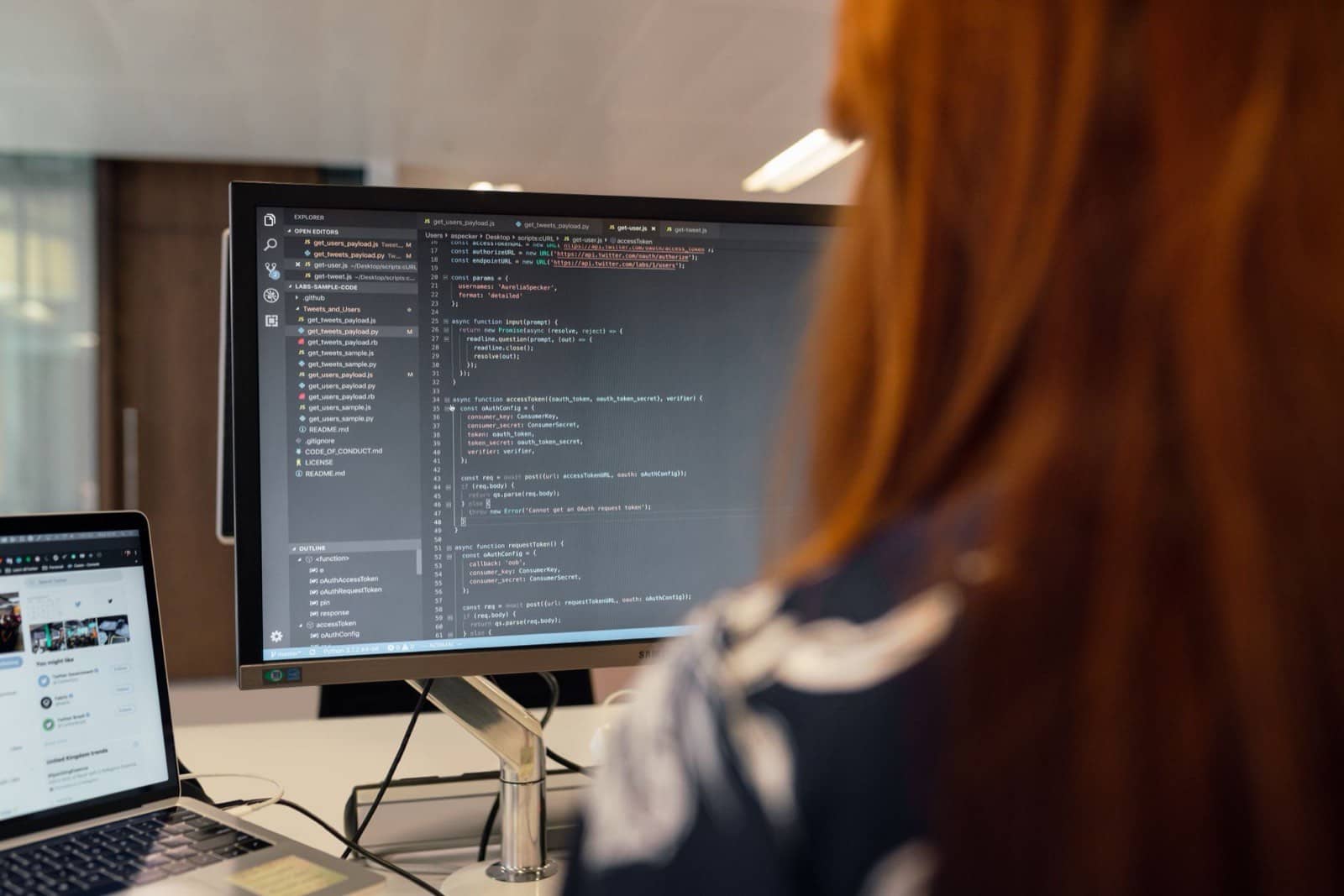 Web development workspace