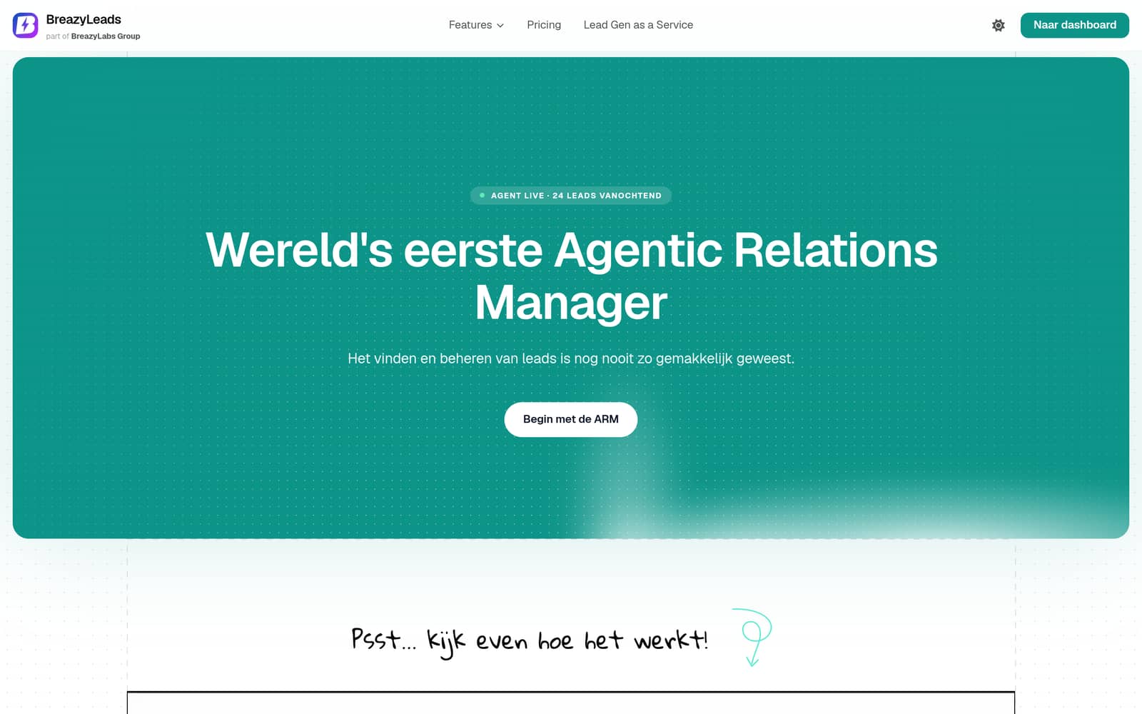 Website van BreazyLeads